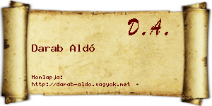 Darab Aldó névjegykártya